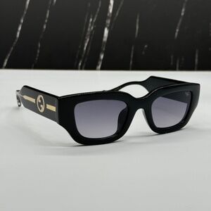 NEW GG1558SK 001 GUCCI BLACK GREY SQUARE WOMEN GUCCI SUNGLASSES